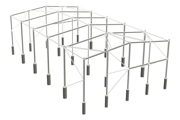 Steel shed, Revit 3D model